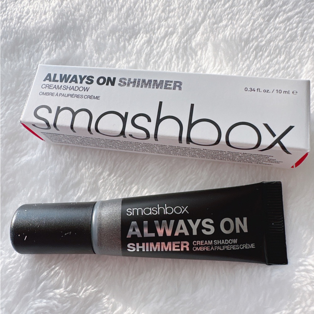NIB Smashbox Always On Shimmer Cream Eye Shadow Charcoal Shimmer 24 Hr